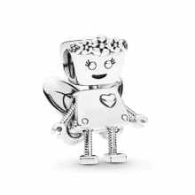 S925 Little Girl Heart-shaped Delicate Mexican Pendant Bell Pattern High-end Gift For Girlfriend