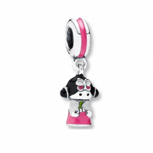 High S925 Tennis Racket Tennis Strap Doll Enamel Windmill DIY Pendant High Girl