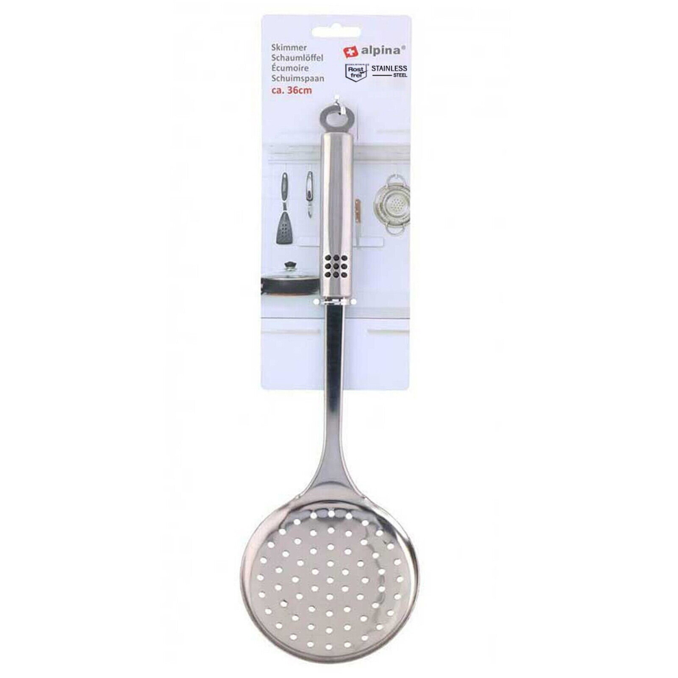 (Cooking Utensil Stainless Steel Kitchen Spoon Spatula Turner Skimmer Gadget Tool) Cooking Utensil Stainless Steel Kitchen Spoon