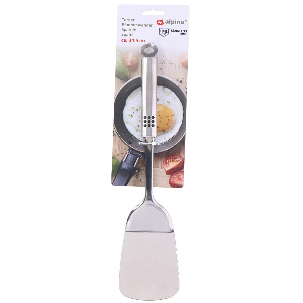 Alpina (Turner 34.5Cm) Cooking Utensil Stainless Steel Kitchen Spoon