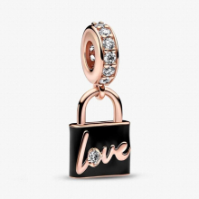925 Silver Material Pendant Engravable Heart Padlock Pendant Rose Plated Jewelry Girl Gift