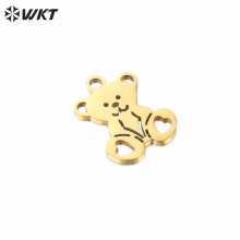 WT-SSP031 Arrival Stainless Steel Bear Pendant Personality Creative Animal Lovely Bear Accessories