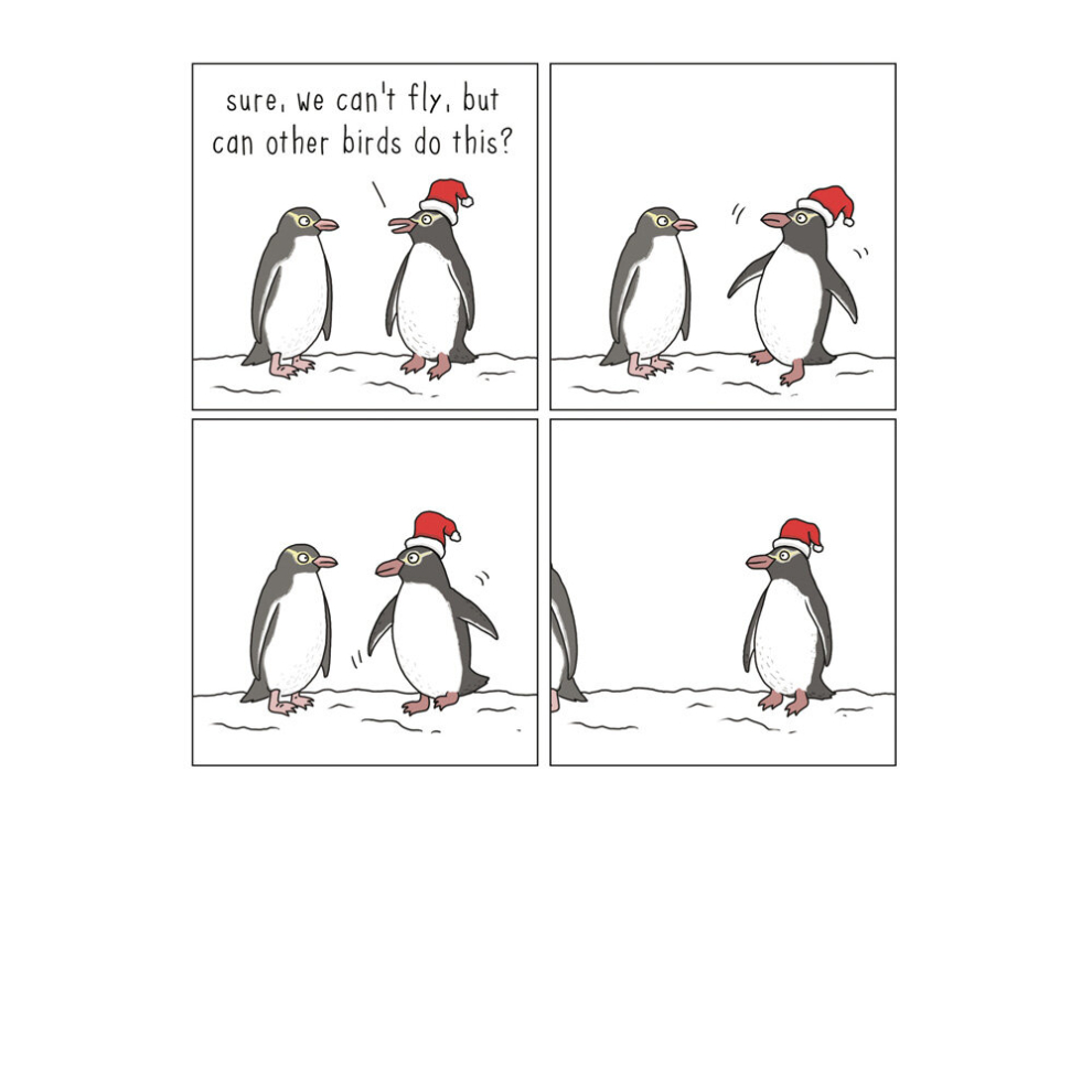 Can Other Birds Do This? Funny They Can Talk Christmas Card Animal Humour Card