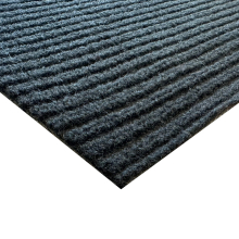 (3m Length x 1m Width) Black Ribbed Entrance Matting - Heavy Duty Door Mat - 1m Width