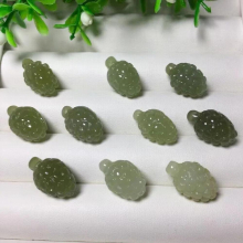 1 Pc Fengbaowu Natural Stone Hetian Jade Nephrite Grape Jewelry Making For Pendant Bracelet Crystal Carved Plant DIY Accessories