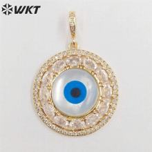 WT-MP257 Zircon & shell eye pendant Retro and Pendant for girl dance party wedding