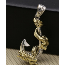 925 sterling Silver dragon mens women pendant charm Jewelry A3175