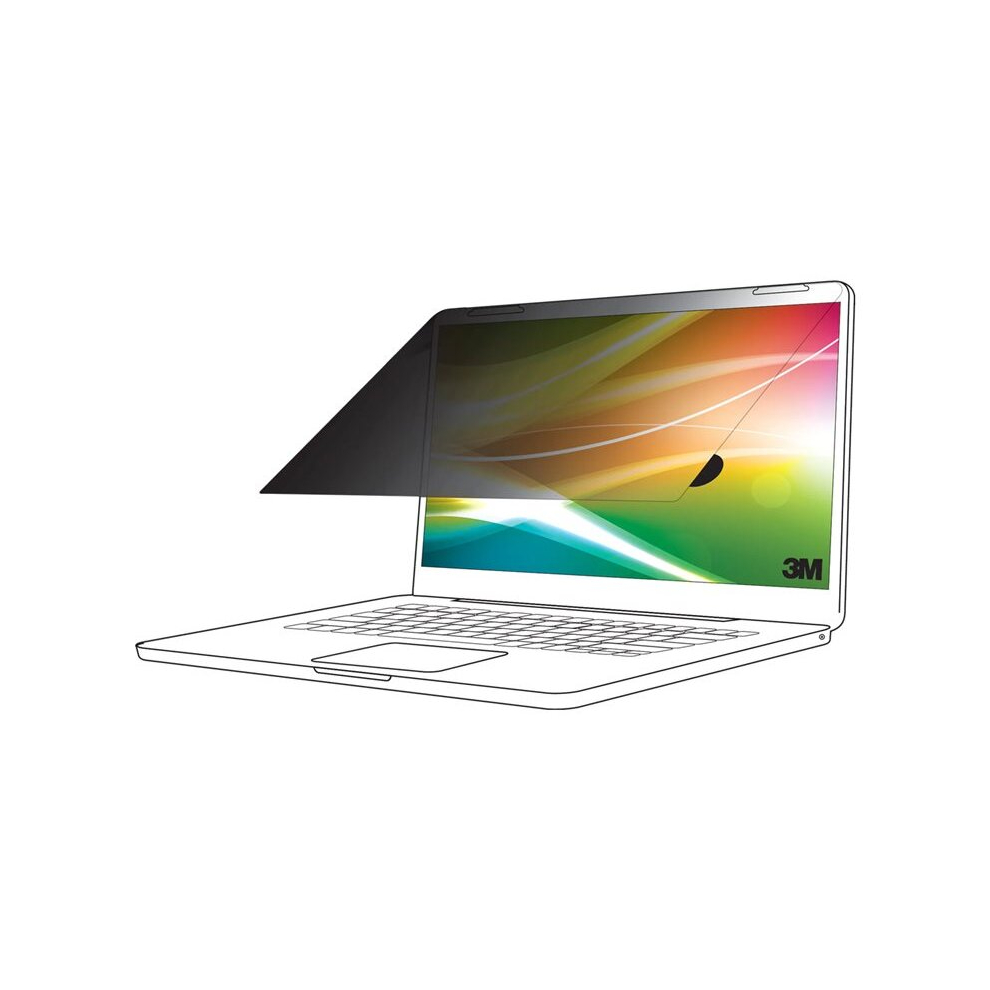 3M - Notebook privacy filter - removable - flip - 13.6" - black