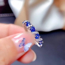 Sell at a loss Solid 925 Sterling Silver Rings For Women Vintage sapphire Finger Ring Party Wedding Jewelry