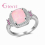 Big Square Pink Opal Rings 925 Sterling Silver Prong Setting Gift Top 1