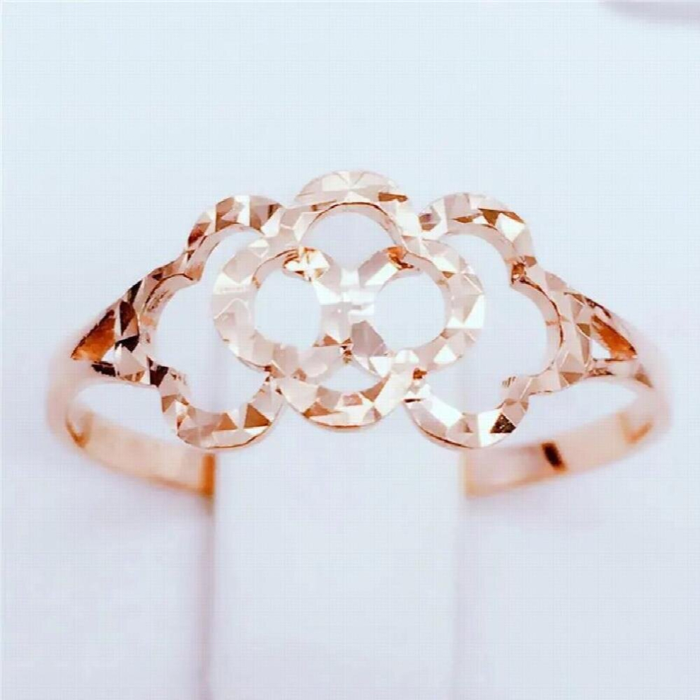 in 585 purple plated 14K rose hollowed-out glittering flower rings for women wedding jewelry-image-OPC-PCW8DWQ-NEW