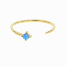 925 sterling silver dainty cz opal rings vermeil Minimal Delicate thin band open knuckle midi finger jewelry