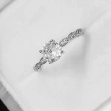 Wedding Moissanite Rings for Women Engagement Aestethic Adjustable Crystal Promise Ring Jewelry Accessories