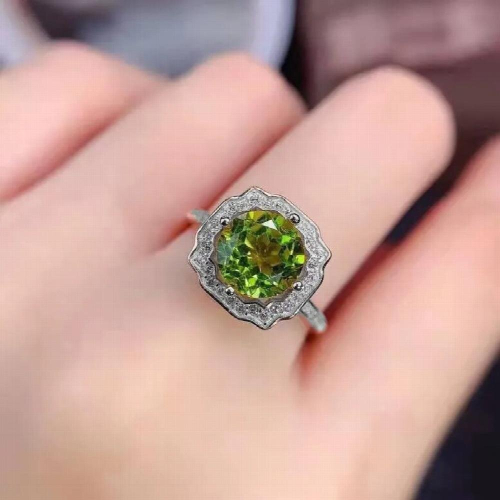 Silver Infinity Lab Emerald Ring Female Engagement Wedding Simulation Diamond Ring Jewelry 2