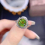 Silver Infinity Lab Emerald Ring Female Engagement Wedding Simulation Diamond Ring Jewelry 2