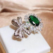 Irregular Hollow Oval Emerald Full Diamond Couple Ring For Women Geometric Zirconia Engagement Bridal Gift Jewelry