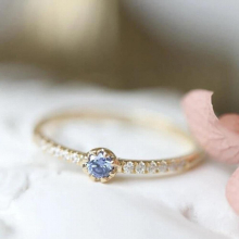 silver inlaid sapphire rings for women light palace wedding engagement jewelry