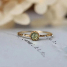 silver inlaid round emerald rings for women adjustable delicate and fresh court wedding engagement jewelry