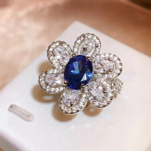 Sparkly Fancy Sapphire Sapphire Rings For Women Openings 925 Stamp Party Jewellery