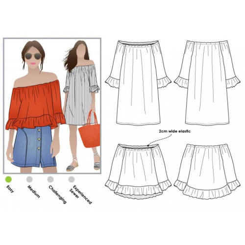 Style Arc Sewing Pattern Ellie Mae Tunic Top Women Sizes 4-16