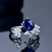 Anillos Yuzuk Created Sapphire Ring Hot Silver Charms Engagement Jewelry Rings For Women Open Size