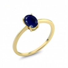 inlaid oval faceted sapphire opening adjustable ring light bohemian charm silver jewelry