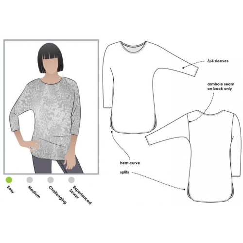 Style Arc Sewing Pattern Fran Top Women Sizes 18-30