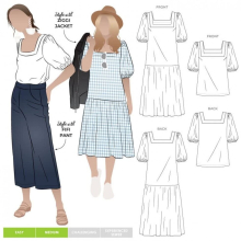 Style Arc Sewing Pattern Clementine Top & Dress Women Sizes 18-30