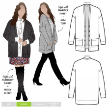 Style Arc Sewing Pattern Sabel Boyfriend Knit Cardi Women Sizes 10-22