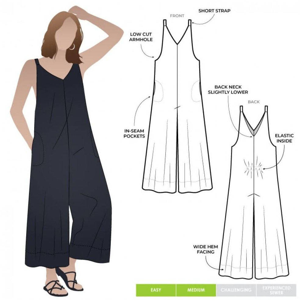 Style Arc Sewing Pattern Norman Jumpsuit Women Sizes 10-22