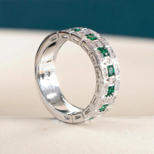 JoiasHome Vintage Sliver 925 Womens Ring With Green Zircon Emerald Female Fine Jewelry Romantic Engagement Anniversary
