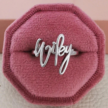 Wifey Sterling silver Ring Engagement Wedding Band Rings for women Bridal Promise Party Jewelry Gift