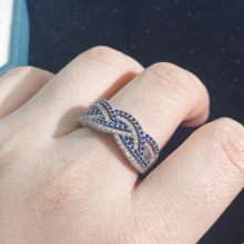 Cellacity Classic 925 sterling silver rings for women with sapphire gemstones 5a zircon man women ring wedding size 6-10