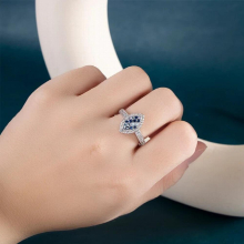 Cellacity women sapphire gemstone ring silver 925 jewerly Accessories for Women Wedding Engagement Finger Ring Wholesales