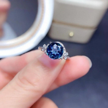 sapphire treasure open ring female temperament pendant necklace