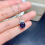 sapphire treasure open ring female temperament pendant necklace 3