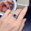 sapphire treasure open ring female temperament pendant necklace 4