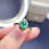 product set simulation emerald tourmaline separation electroplating open ring female pendant 1