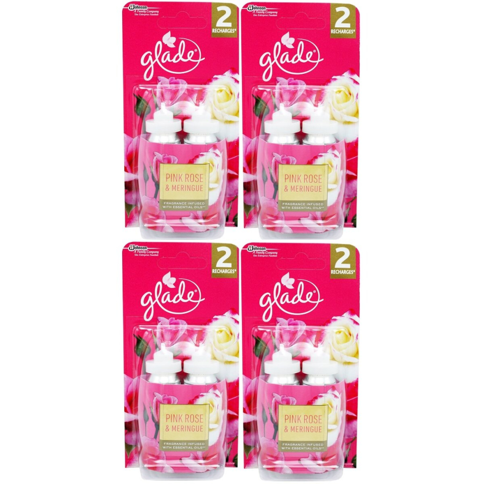 8 x 18ml Glade Sense and Spray Refill - Pink Rose & Meringue