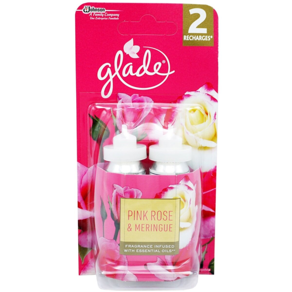 2 x 18ml Glade Sense and Spray Refill - Pink Rose & Meringue