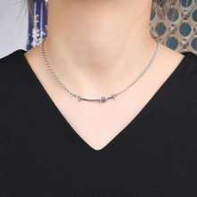 Rectangle Pendants Ins Proverbs Jewelry Sets for Men Women Smile Bracelets Chokers Necklaces 925 Silver Bangles Unisex