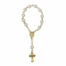 Acrylic Finger Baptism Rosaries Religious Prayer Ball Beads Rosary Beads Christening Favor for Women Men