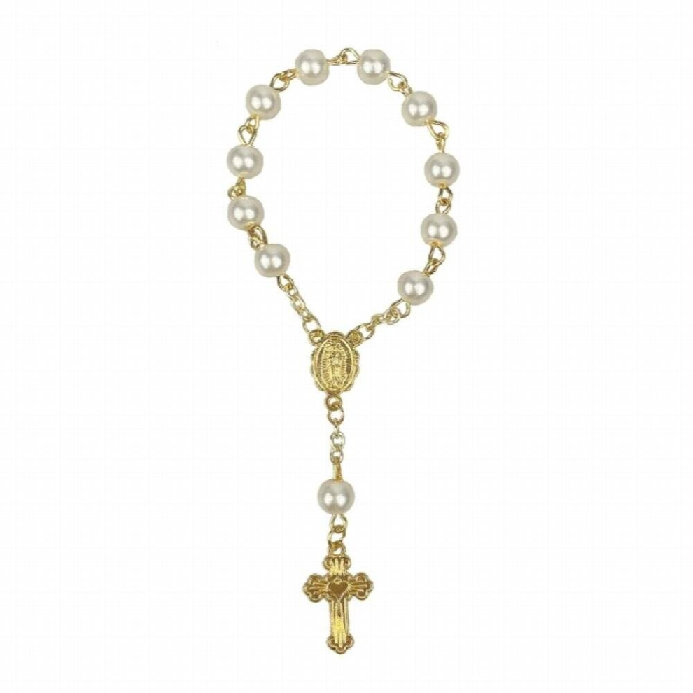 Acrylic Finger Baptism Rosaries Religious Prayer Ball Beads Rosary Beads Christening Favor For Women Men Multicoloured