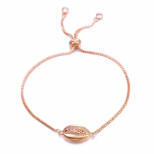 CZ Zircon Crystal Shell Charm Bracelet &bangles jewelry colorful adjustable bracelet copper For homme femme