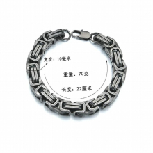 JS812 Man Father Party Birthday Wedding Gift 10mmChain Titanium Stainless Steel Necklace+Bracelet Jewelry Set