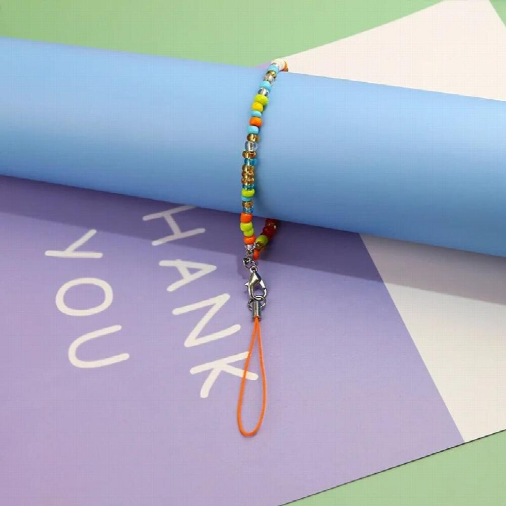 Bohemian Mobile Phone Accessories Straps Neck Creative Hanging Seed Bead Charm Bracelet Keycord Short Lanyard Multicoloured 885669779760
