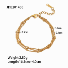Youthway Unique Triple Layer Stainless Steel Bracelet 18K Plated Statement Waterproof Charm Jewelry Gift