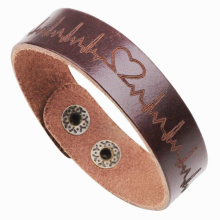 Vintage Cuff Leather Bracelet Rock Charm Bracelet Bangles Ruler Element English Letter Men Jewelry for Women Hot