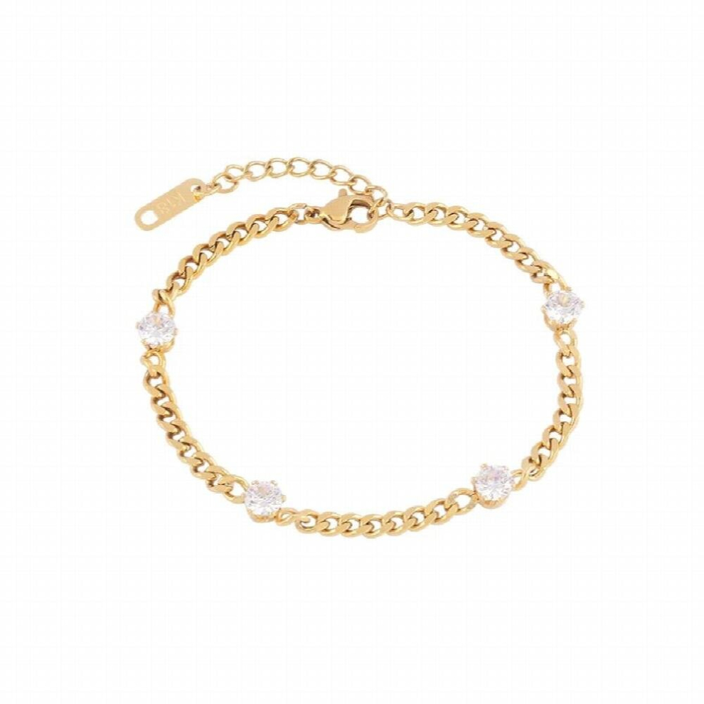 European Temperament High Origin Zircon Titanium Steel Bracelet Gift Party Women Jewelry Bracelet-image-OPC-PCW8YTY-NEW