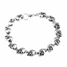 N1HE Skull Bracelet Skull Beaded Bracelets Skull Bracelets Alloy Chain Bracelets Skull Beaded Bangles Gift for Boy Teens